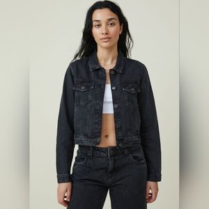 Cotton On Girlfriend Cropped Denim Jacket